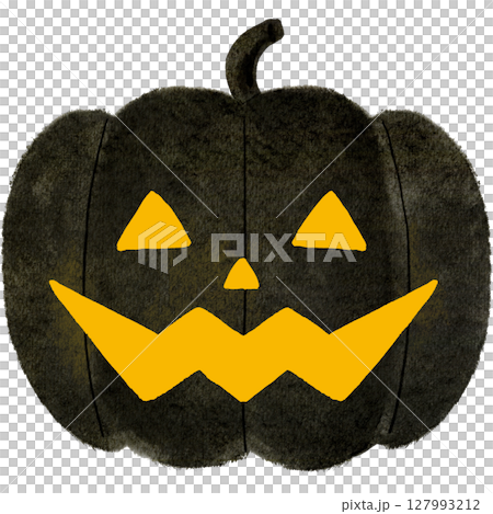 シンプルで可愛いハロウィンのかぼちゃイラスト 127993212