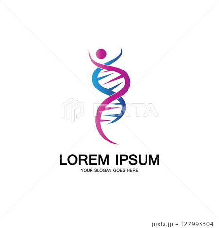 Human DNA logo icon design-vector Human DNA logo icon design-vector 127993304
