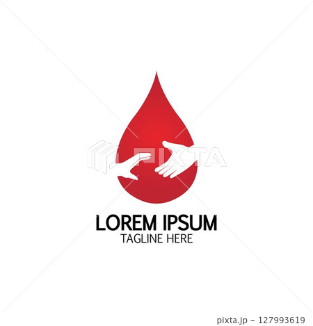 Health care&Blood donation logo icon design template 127993619