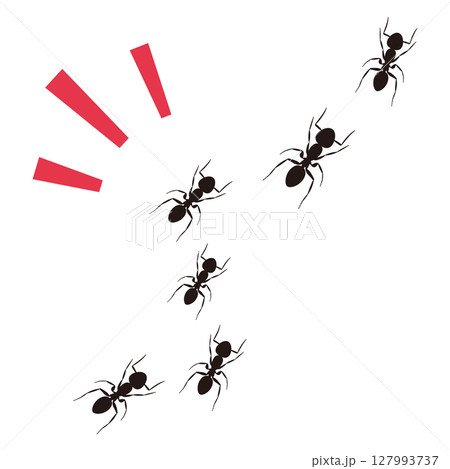 アリの行列のイラスト 127993737