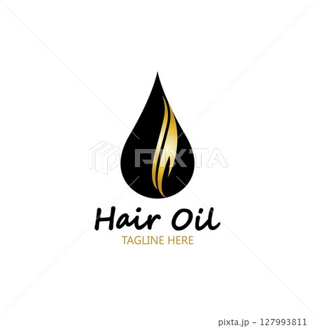 hair oil essential logo with drop oil and hair logo symbol-vector hair oil essential logo with drop oil and hair logo symbol-vector 127993811