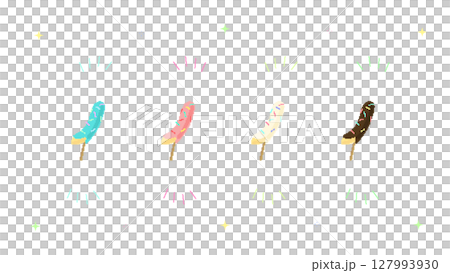 8bitレトロゲーム風 チョコバナナのイラスト（背景透過） 127993930