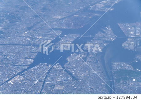 空から見た名古屋市 空から見た名古屋市 127994534