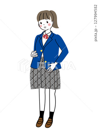 未成年の妊娠出産　悩んでいる高校生の妊婦 127994582