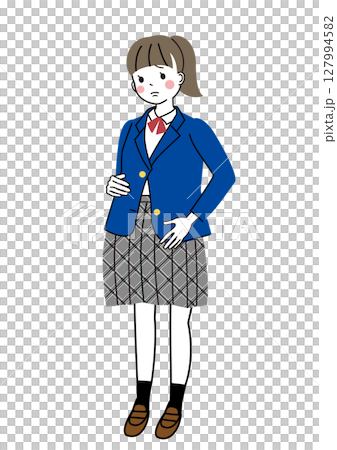 未成年の妊娠出産　悩んでいる高校生の妊婦 127994582