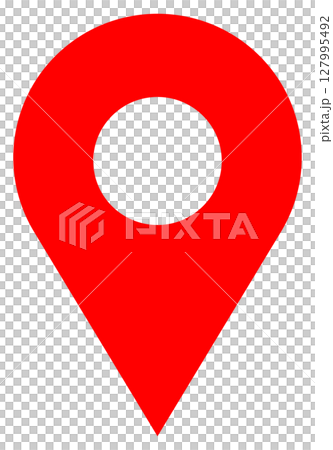 Simple map pin image vector red Simple map pin image vector red 127995492