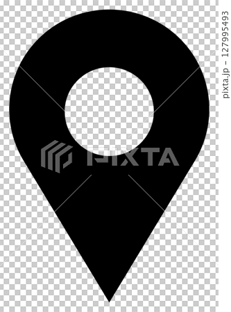 Simple map pin image vector black Simple map pin image vector black 127995493