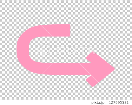 次へアイコン　シンプル　ピンク 127995581