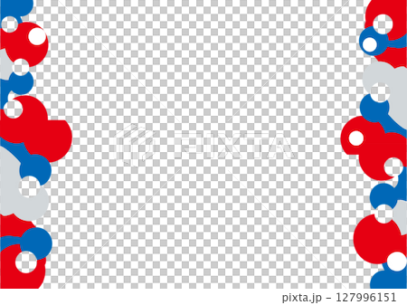 Frames, banners, transparent backgrounds, and white backgrounds in the image colors of the Osaka-Kansai Expo 2020 127996151