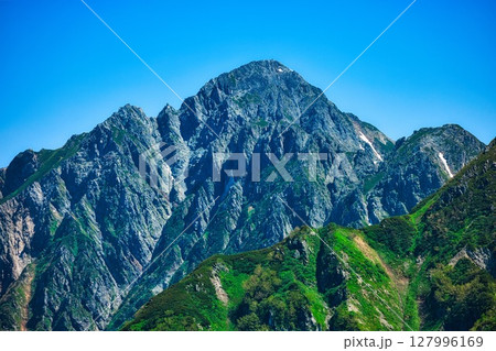 北アルプスの立山連峰から眺めた剱岳 北アルプスの立山連峰から眺めた剱岳 127996169