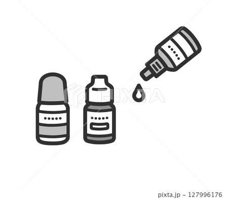 目薬　点眼薬のイラスト 127996176