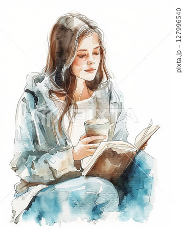 読書をする女性 127996540