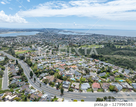 Aerial view of residential urban sprawl in San Diego Aerial view of residential urban sprawl in San Diego 127996588