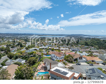 Aerial view of residential urban sprawl in San Diego Aerial view of residential urban sprawl in San Diego 127996639