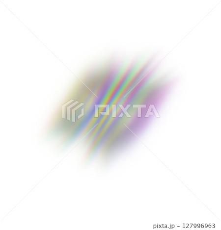 透明背景のカラフルな光のバーストエフェクト 127996963