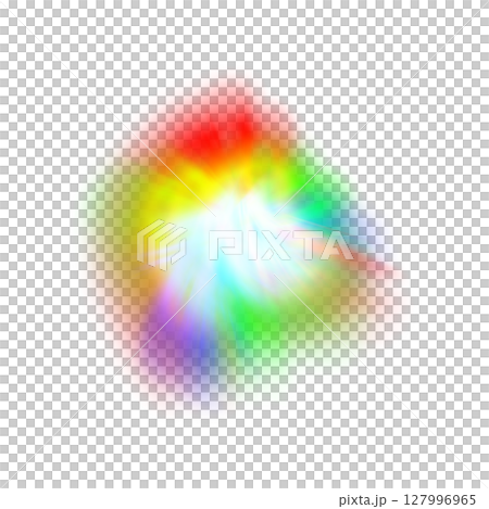 Colorful light burst effect on transparent background 127996965