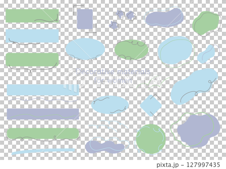 Simple and natural cute pastel color decorative title frame material for women 127997435