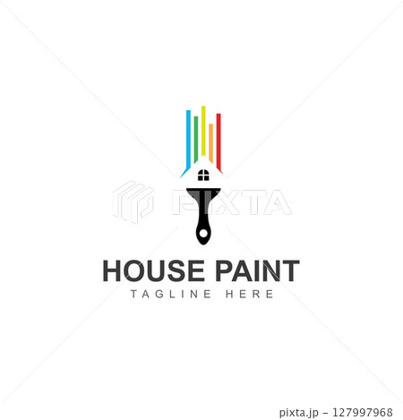 Housebulding paint logo icon vector illustration 127997968