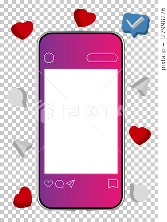 Smartphone and SNS screen 127998226