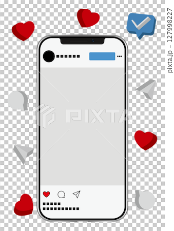 Smartphone and SNS screen 127998227