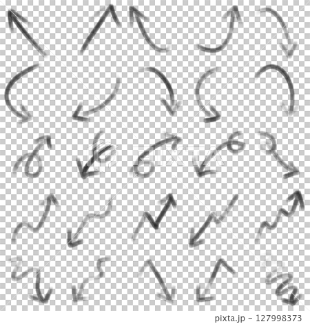 手繪透明背景箭頭圖示集 手繪透明背景箭頭圖示集 127998373