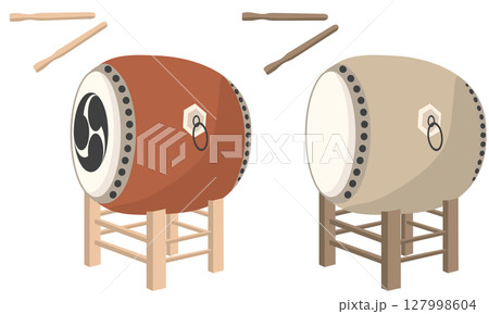 和太鼓のベクターイラストセット 127998604
