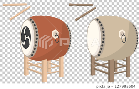 和太鼓のベクターイラストセット 127998604