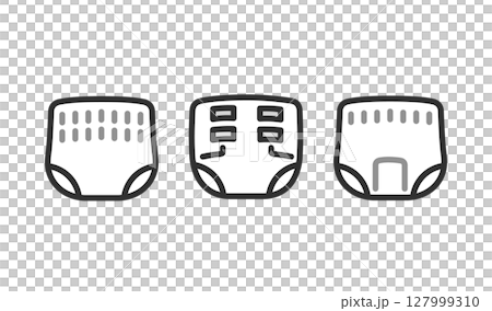 Nursing care supplies, nursing care, diaper illustrations 127999310
