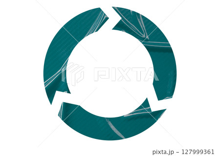 Green recycle symbol paper isolated on transparent background 127999361