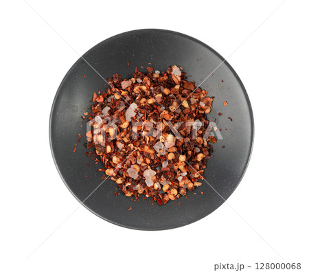 Chili and salt seasoning, red chilli pepper spice powder, dry crushed hot pepper flakes 128000068