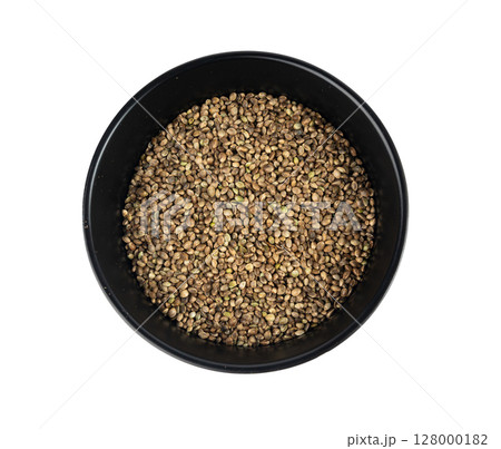 Hemp seeds, cannabis grains, marijuana kernels, oil hempseeds pile 128000182