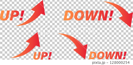 Upward arrow icon, UP! Gradient 128000254