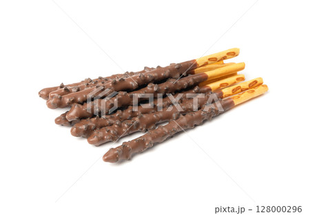 Chocolate cookie sticks, long choco pastries, japan biscuit tubes, korea cracker sticks 128000296