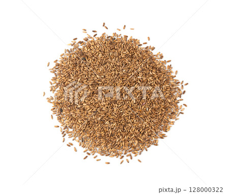 Milk thistle seeds, silybum marianum grains, dry blessed milkthistle fruits, variegated thistle kernels 128000322