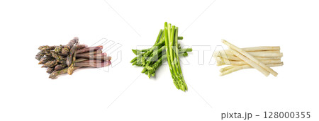 Purple Asparagus Isolated, Raw Garden Vegetables Bunch, Fresh Edible Sprouts of Red Asparagus Officinalis Purple Asparagus Isolated, Raw Garden Vegetables Bunch, Fresh Edible Sprouts of Red Asparagus Officinalis 128000355