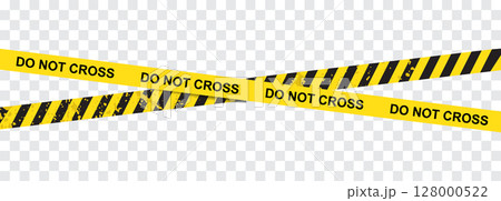 Caution yellow line. Warning ribbon, construction or police barrier sign Caution yellow line. Warning ribbon, construction or police barrier sign 128000522