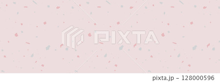 Seamless pink terrazzo pattern with marble texture. Modern abstract vector design 128000596