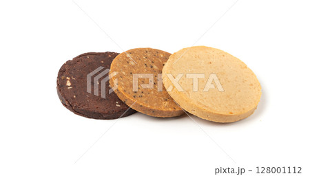 Protein cookie, round protein brownie with chocolate and cocoa, gluten-free cookies 128001112