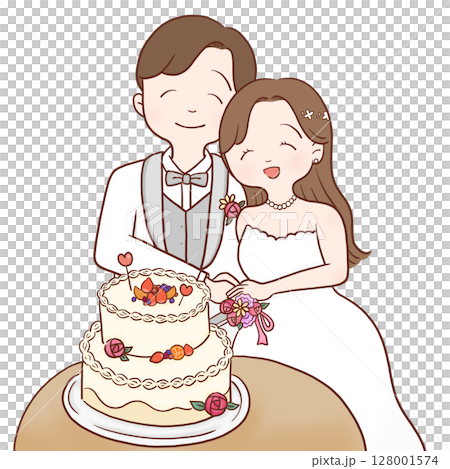 Cake cutting (color) Cake cutting (color) 128001574