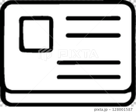 ID Card Outline Icon 128001587
