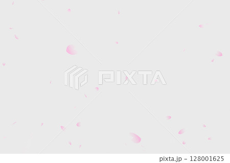 白背景に浮かぶピンク色の花びら 128001625