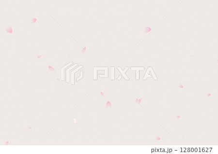 白背景に浮かぶピンク色の花びら 白背景に浮かぶピンク色の花びら 128001627