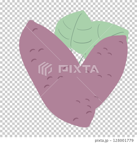 Cute autumn illustration of sweet potato Cute autumn illustration of sweet potato 128001779