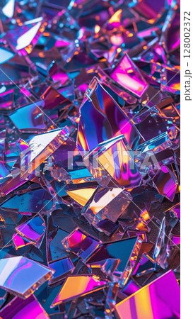 背景素材_幻想的なガラス片(紫色) 背景素材_幻想的なガラス片(紫色) 128002372