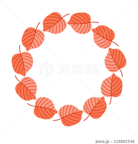 Autumn Leaf Wreath in Orange Autumn Leaf Wreath in Orange 128002548
