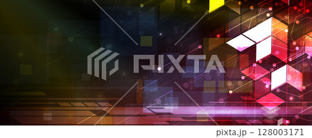 Abstract circuit new technology concept digital information background 128003171