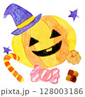 水彩イラスト　手描きイラスト  ハロウィンイメージ 128003186