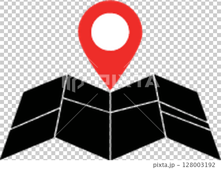 map location flat icon with long shadow 128003192