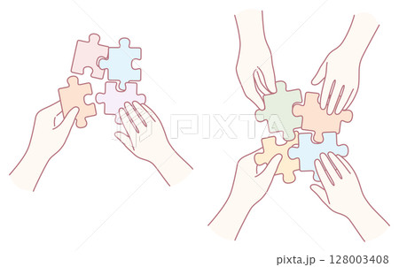 The concept of Collaboration and Teamwork Puzzle emphasizes the importance of collective effort The concept of Collaboration and Teamwork Puzzle emphasizes the importance of collective effort 128003408