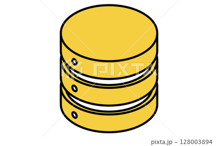 データーサーバーのアイソメトリック線画アイコン 128003894